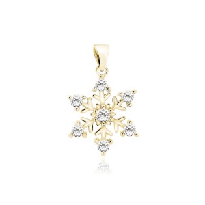 Pandantiv argint placat cu aur galben fulg de nea cu pietre DiAmanti Z1788CG_W-DIA (Argint 925‰ 1,1 g.) Pandantiv argint placat cu aur galben fulg de nea cu pietre DiAmanti Z1788CG_W-DIA (Argint 925‰ 1,1 g.)